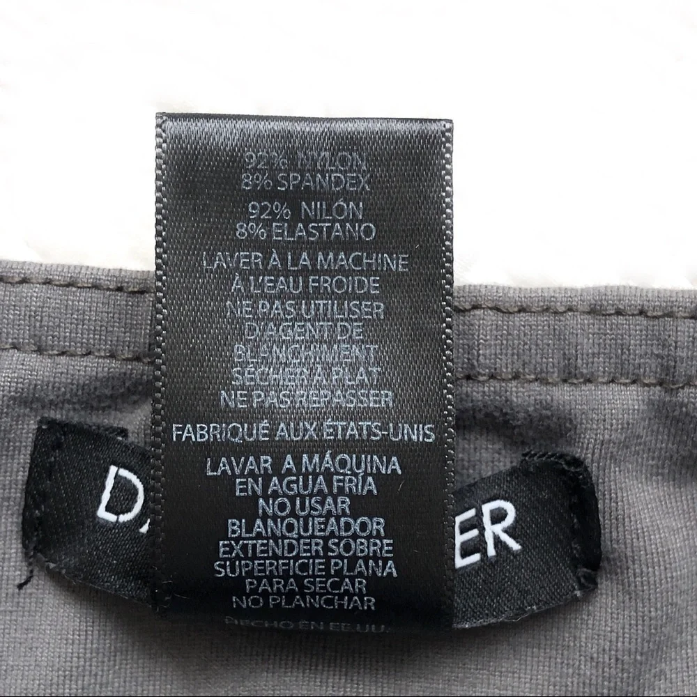 DAVID LERNER Gray Athleisure Workout Athletic Leggings Open Crochet Lace… - Picture 9 of 9